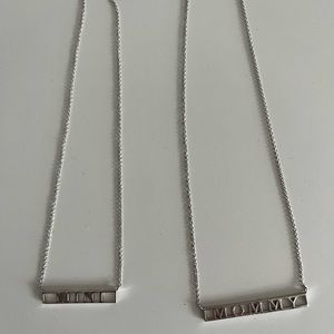 Uncommon James Mommy and Mini silver necklaces - never worn